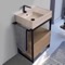 Modern  Console Vanity, Travertine Style Sink, 27